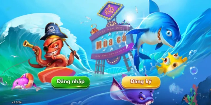 Giao diện cuốn hút mở đầu của game Bắn cá H5 với thiết kế đẹp mắt